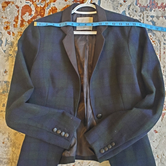 Smart Set Black/Navy/Green Gingham Blazer - Picture 8 of 8